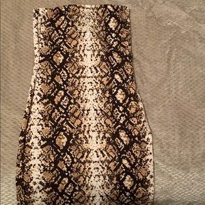 Snakeskin Print Tube Dress 🐍